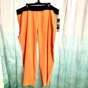 Easy‎ stretch 3x petite scrub pants by butter soft. Cosna coral-navy waist NWT.